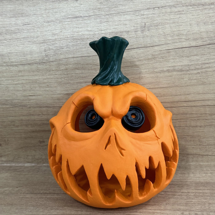 Giant Halloween Pumpkin Resin Decoration - Ghost Skull with Unique Facial Features, Ideal for Halloween Decor and Ornaments
