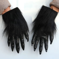 Halloween Wolf Gloves Werewolf Costume Christmas Fingernails Adult Monster Hands Paws Claw for Props Cosplay Party Easter