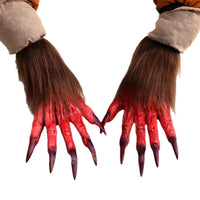 Halloween Wolf Gloves Werewolf Costume Christmas Fingernails Adult Monster Hands Paws Claw for Props Cosplay Party Easter